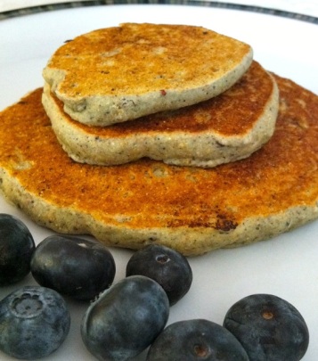 Tasty blueberry pancakes